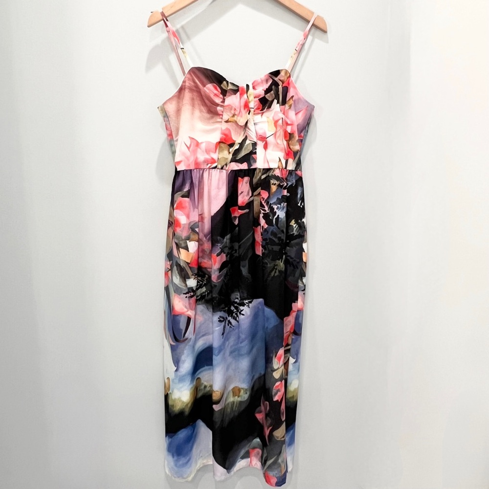 Anthropologie Midi Dress Corey Lynn Calter Watercolor Floral size 6 NWT